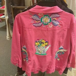 sold Confetti customs jean jacket limited edition